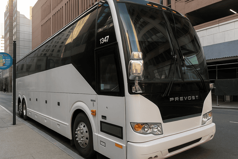 a Compton Minibus Company coach bus