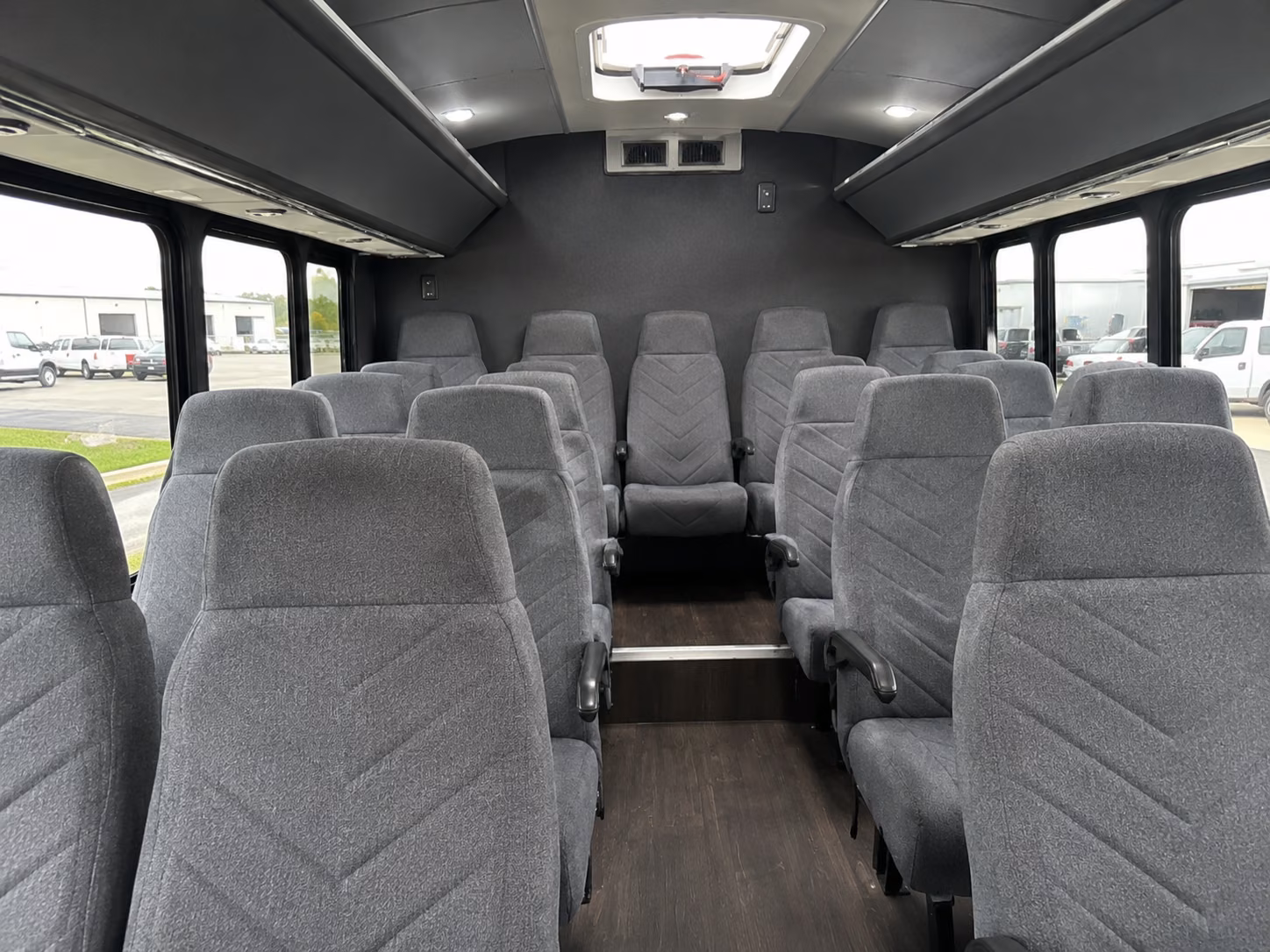 compton 18 passenger minibus interior