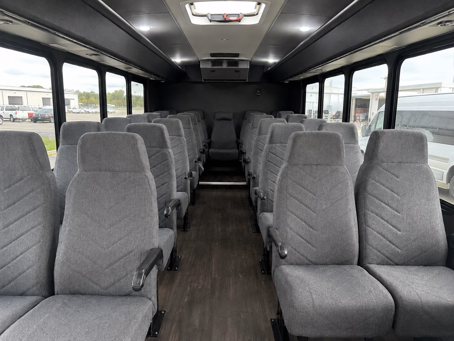 compton 20 passenger minibus interior