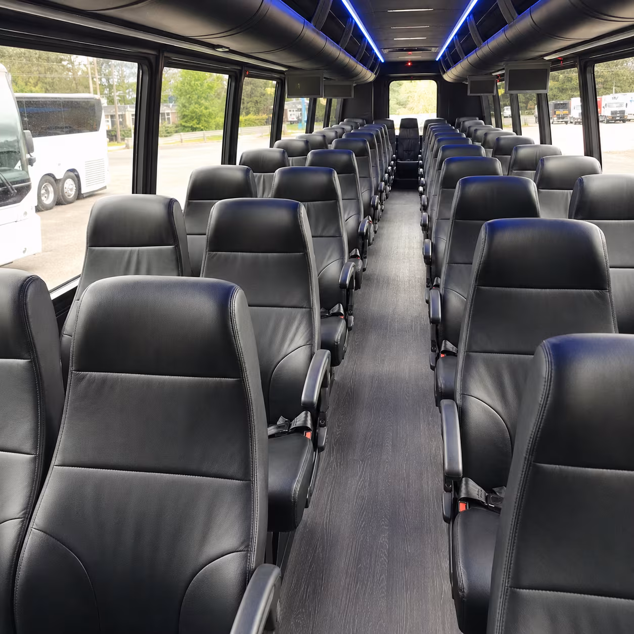 compton 35 passenger minibus inside