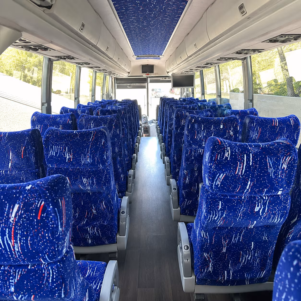 compton 50 passenger charter bus interior