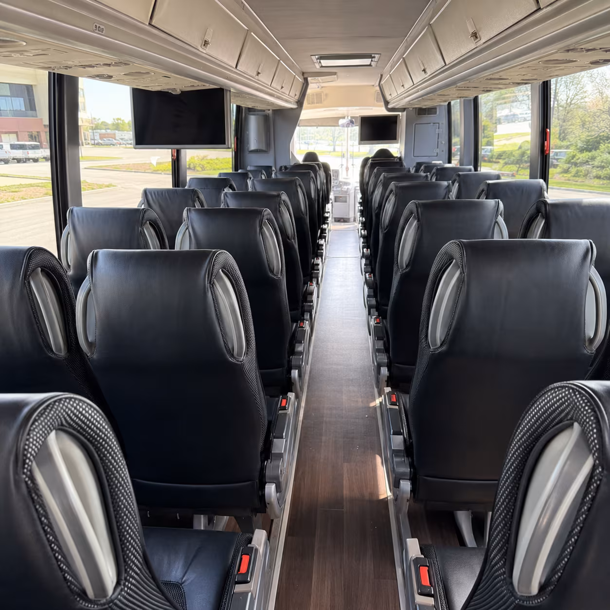 compton 56 passenger charter bus inside