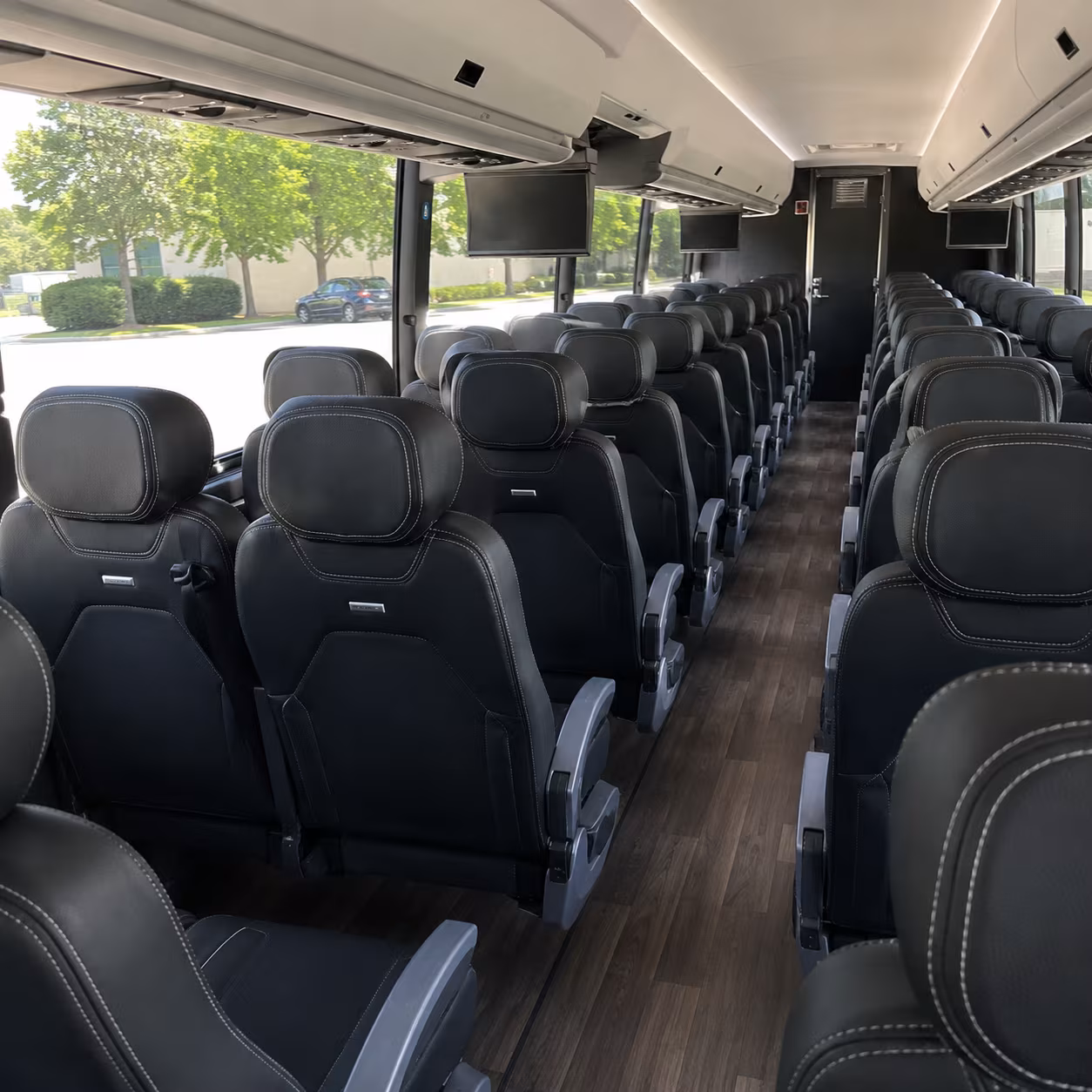 compton 56 passenger charter bus interior